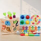 8 in 1 Multi activity Busy Box - Wooden