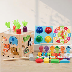8 in 1 Multi activity Busy Box - Wooden
