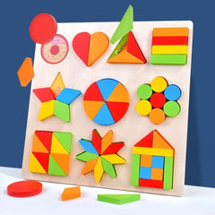 9 in 1 Wooden Puzzle Learning Manipulative Puzzle for Toddlers