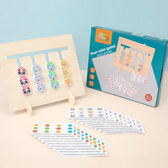 Wooden Four Color Matching Game, Learning and Educational Toys for Kids Age 2-6