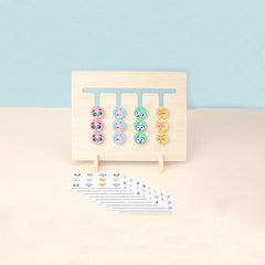 Wooden Four Color Matching Game, Learning and Educational Toys for Kids Age 2-6