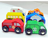 Wooden Mini Car Set 6 Pieces Eco-Friendly Kids Toys Montessori Toy Cars Wooden