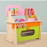 Play Kitchen Set Gifts Wooden Ornament Realistic Sturdy Kitchen Set for Kids Toys & Hobbies Educational Other Educational Toys
