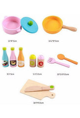 Wooden Pretend Play Giraffe Kitchen Hearth Play Set