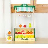 Wooden Mini Fruit Stall Toy Set for Pretend Role Play