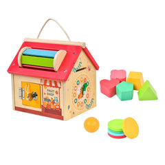 Wood Busy Activity Montessori House Toy for Kids Ages 1 2 3 Years Old Baby Toys for Baby Developmental Baby Toys