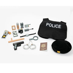Police Playset for Kids with Vest, Handcuffs, Baton, Badge & Accessories Role Play Costume Kit Fun Pretend & Imaginative Play Educational Toy for Boys & Girls