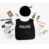 Police Playset for Kids with Vest, Handcuffs, Baton, Badge & Accessories Role Play Costume Kit Fun Pretend & Imaginative Play Educational Toy for Boys & Girls