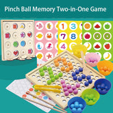 2-in-1 Wooden Bead Memory Matching Game for Kids