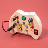 Montessori Busy Board with LED Light, Sensory Activity Toy for Toddlers