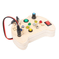 Montessori Busy Board with LED Light, Sensory Activity Toy for Toddlers