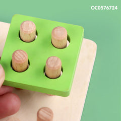 Four Fishing Post Column Tower Blocks Educational & Learning Toy - Multicolor Stacking Game for Toddlers, Promotes Hand-Eye Coordination, Color & Shape Recognition, Cognitive Skills