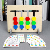 Wooden Four Color Matching Game, Learning and Educational Toys for Kids Age 2-6