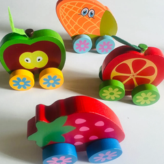 Wooden Fruits vehicles 2 PCS