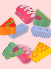 Wooden Magnetic Ice Cream Pull-Along Truck Ice Cream Shop for Kids Magnetic Building Blocks Toys Candy cart Food Dessert for Kids 18 Months to 5 Years