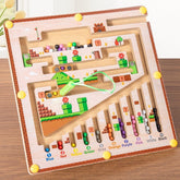 Wooden Magnetic Maze Puzzle Board for Kids
