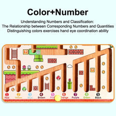 Wooden Magnetic Maze Puzzle Board for Kids