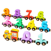 Wooden Number Train Toys for Kids, Number Learning Educational Toys