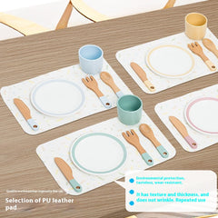 Wooden Tableware Set Pretend Play