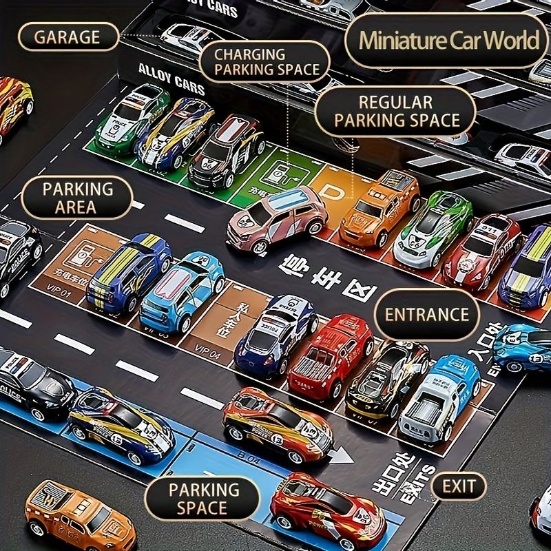 48pcs Pull Back Cars Sets Container