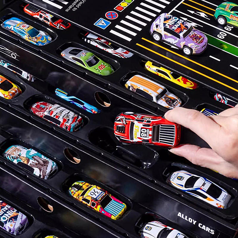 48pcs Pull Back Cars Sets Container