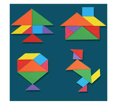 3 in 1 Puzzle Set Tangram, Xo & Intelligence Puzzle