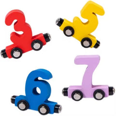 Wooden Number Train Toys for Kids, Number Learning Educational Toys