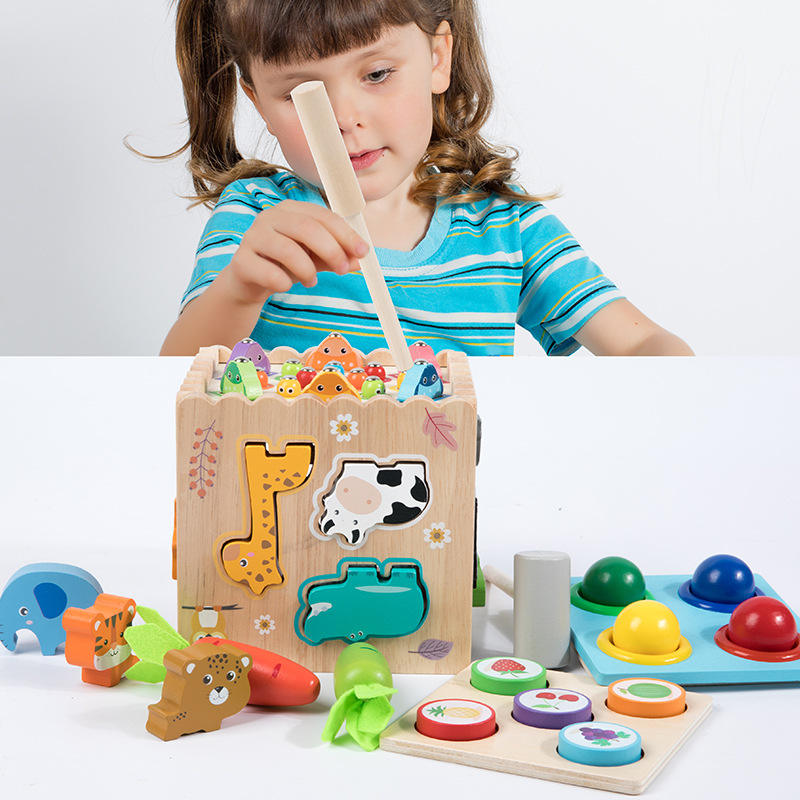 8 in 1 Multi activity Busy Box - Wooden