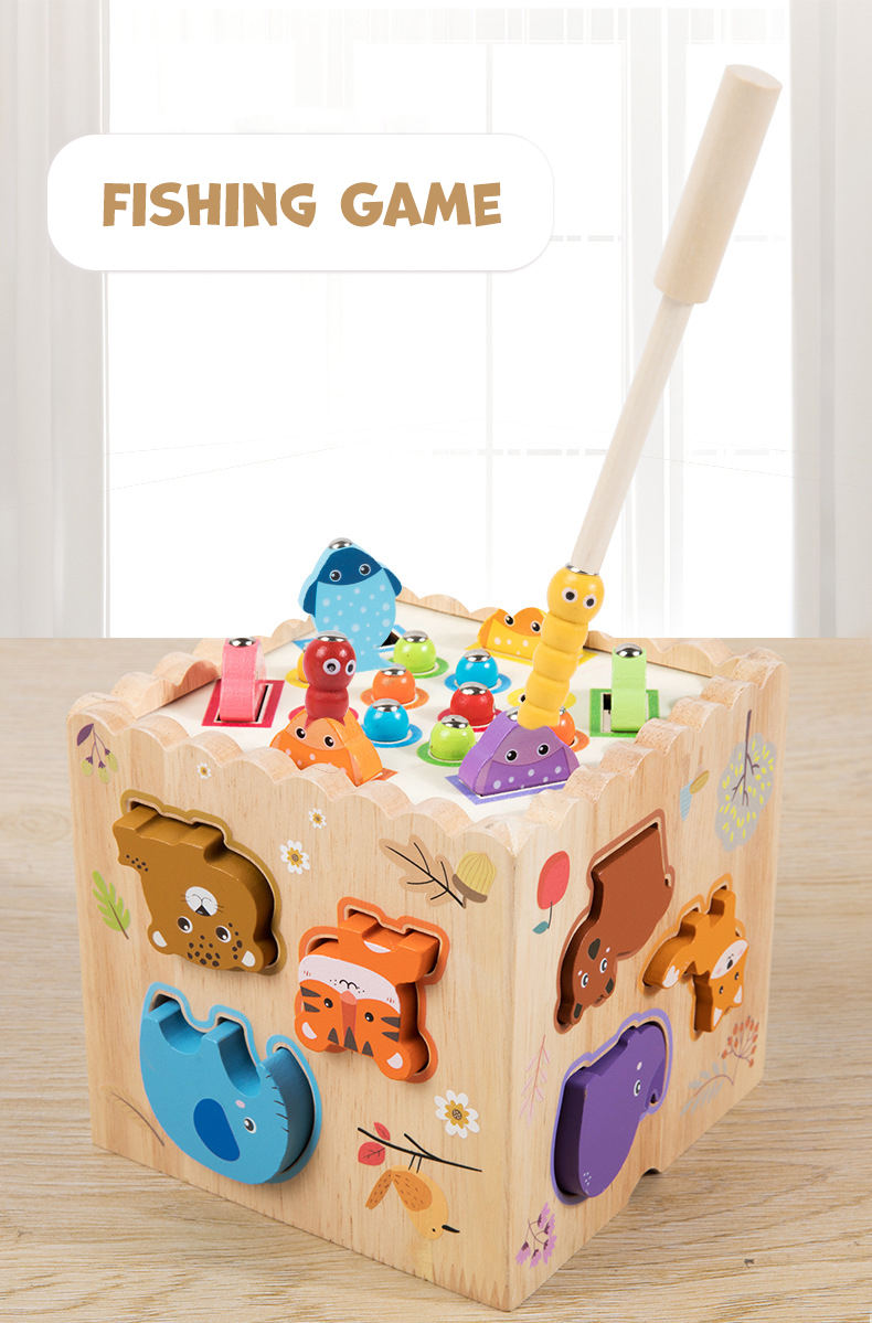8 in 1 Multi activity Busy Box - Wooden