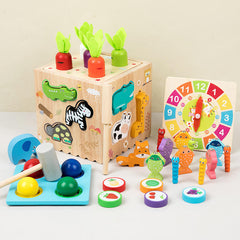 8 in 1 Multi activity Busy Box - Wooden