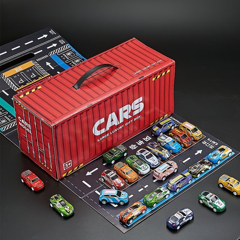 48pcs Pull Back Cars Sets Container