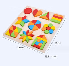 9 in 1 Wooden Puzzle Learning Manipulative Puzzle for Toddlers