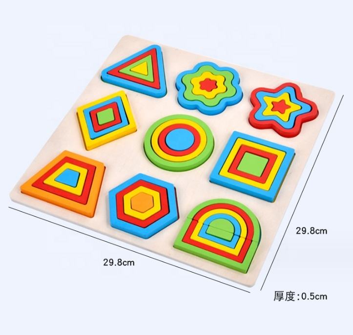 9 in 1 Wooden Puzzle Learning Manipulative Puzzle for Toddlers