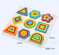 9 in 1 Wooden Puzzle Learning Manipulative Puzzle for Toddlers