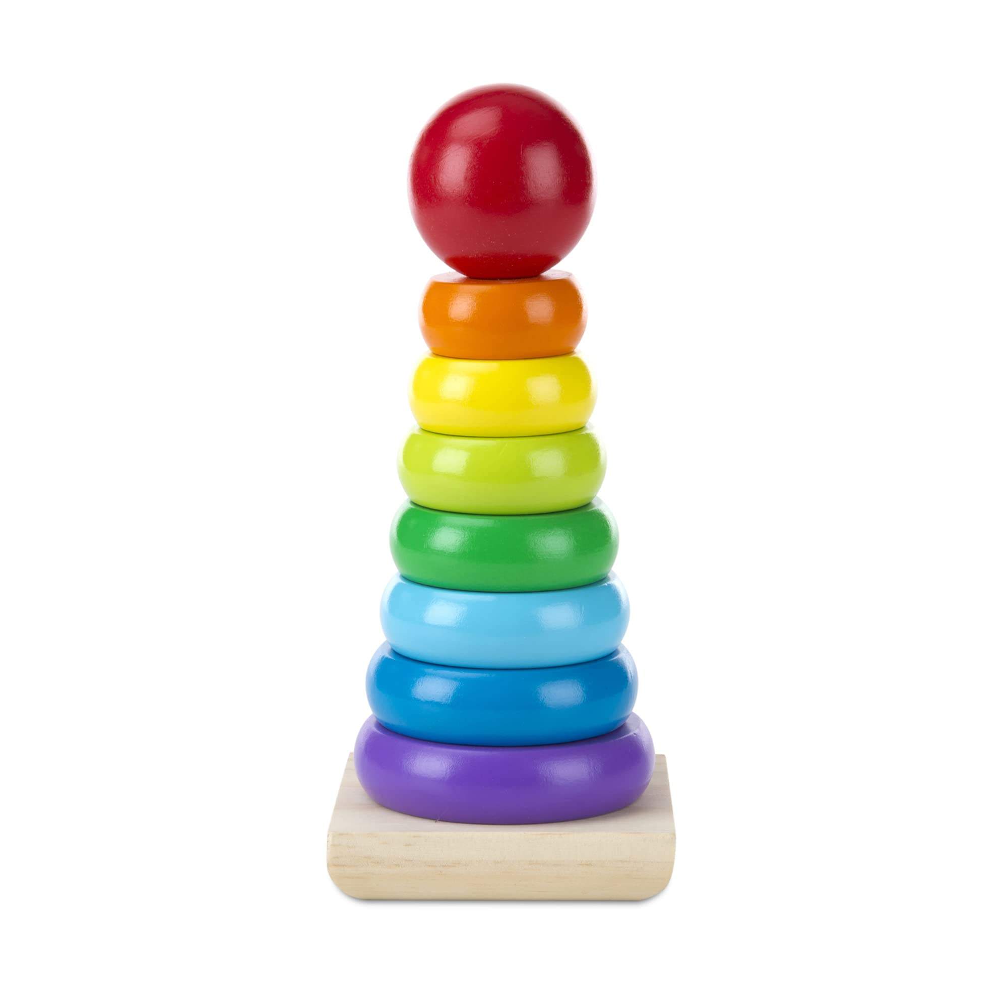 Wooden Rainbow Stacking Rings