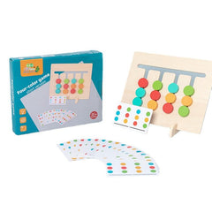 Wooden Four Color Matching Game, Learning and Educational Toys for Kids Age 2-6