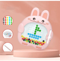 Rabbit Magnetic Drawing Board & Magnetic Pen and Color Number Maze, Toy