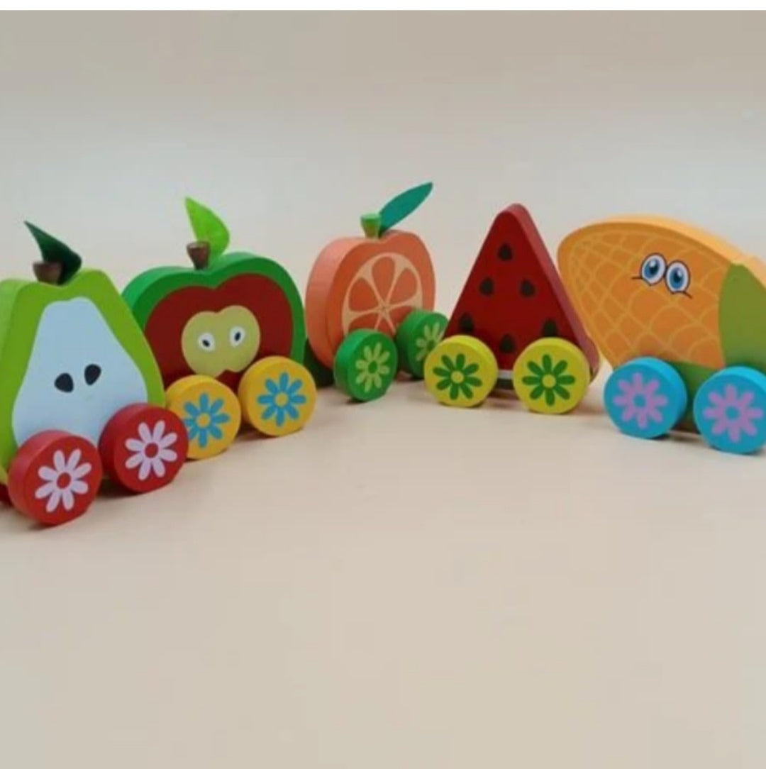 Wooden Fruits vehicles 2 PCS