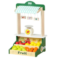 Wooden Mini Fruit Stall Toy Set for Pretend Role Play