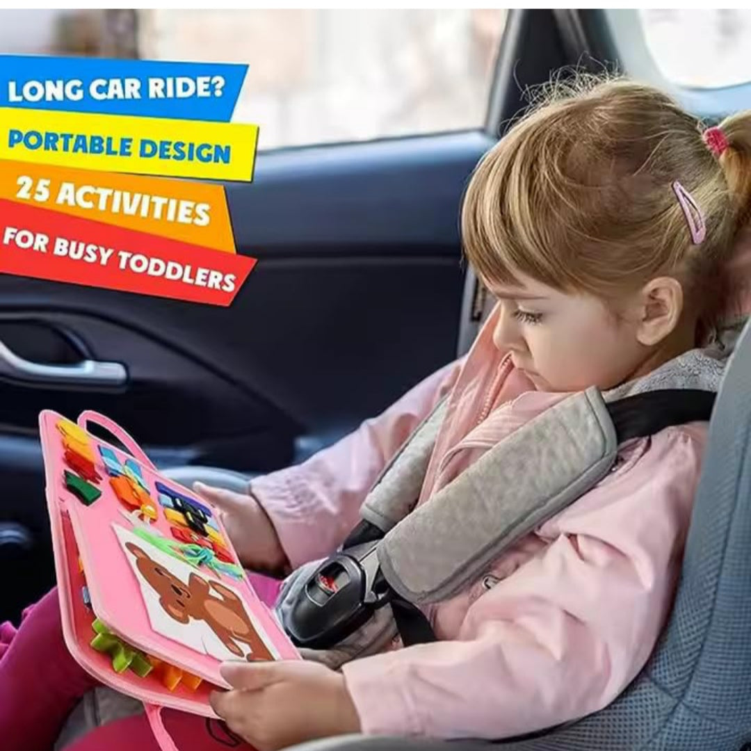 Busy Board Toy to Develop Basic Skills, Educational Sensory Busy Book for Toddlers