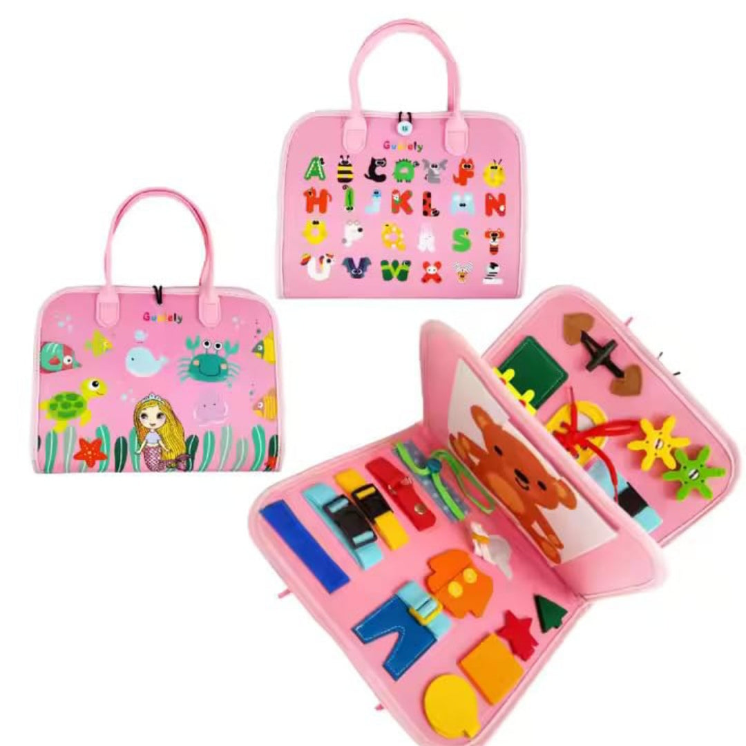Busy Board Toy to Develop Basic Skills, Educational Sensory Busy Book for Toddlers