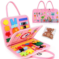 Busy Board Toy to Develop Basic Skills, Educational Sensory Busy Book for Toddlers