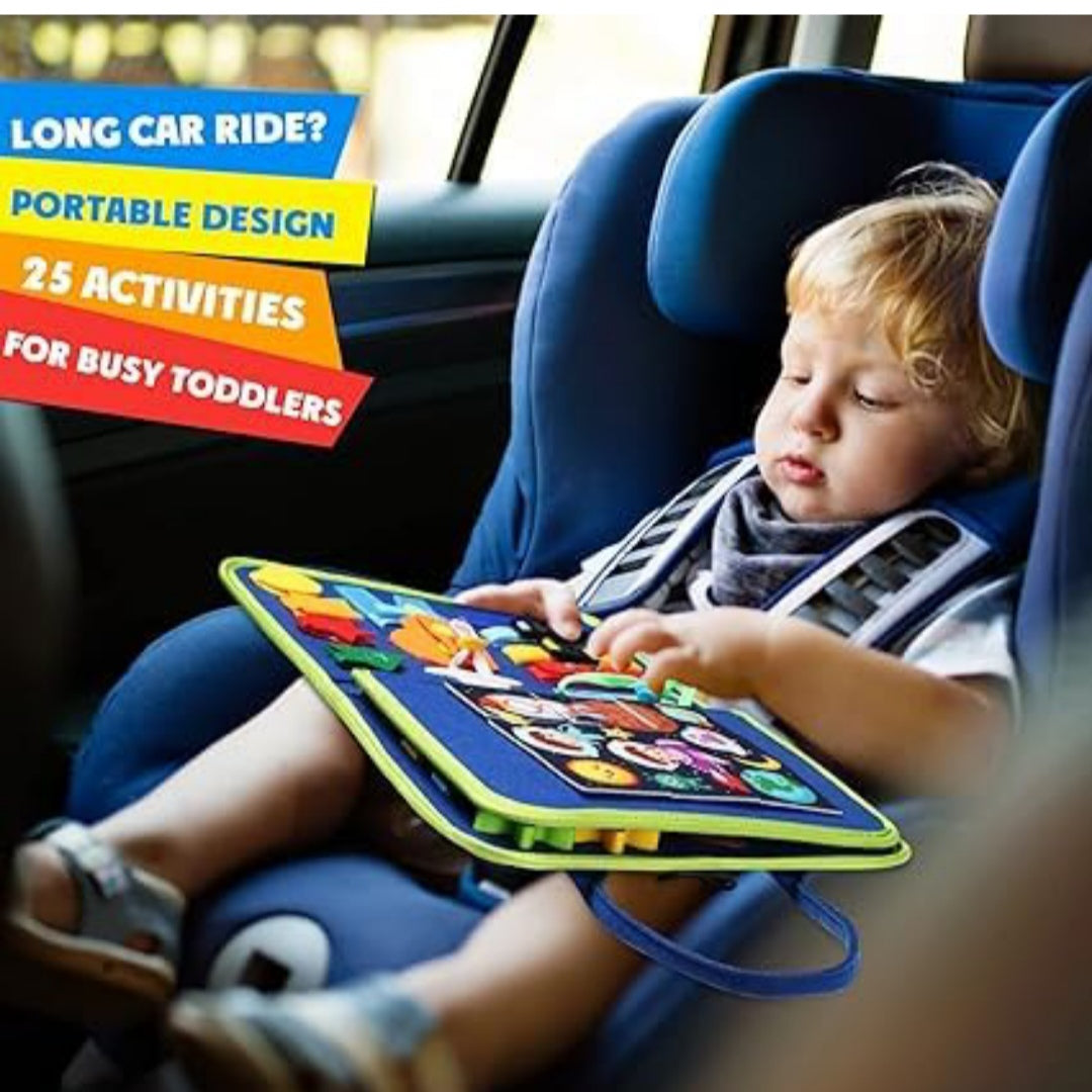 Busy Board Toy to Develop Basic Skills, Educational Sensory Busy Book for Toddlers