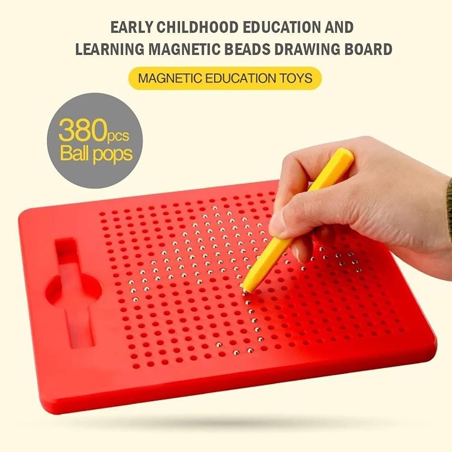 Magnetic Drawing Pad with Stylus Pen & 10 Pattern Card Magnet for Kids - Metal Bals Erasable Doodle Writing Board