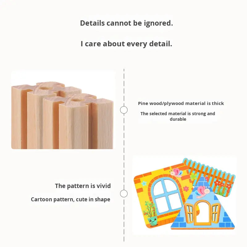 Master of Architecture Building Blocks Toy â??Wooden Castle Doll House Set with Figures,Car, Creative Construction Playset for Imaginative Kids, Developing Motor Skills and Creativity