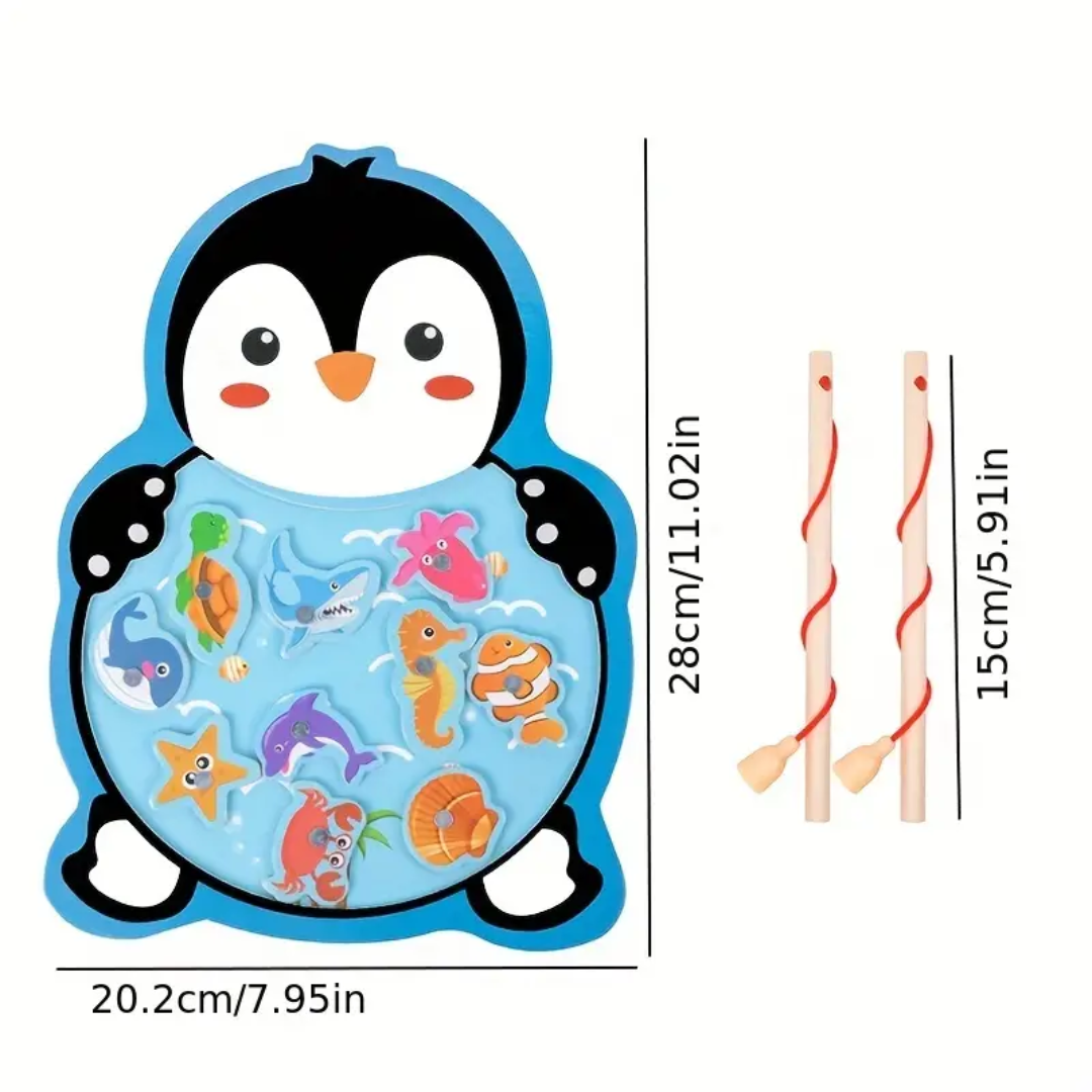 Wooden Board Fishing Game Set - Fun and Educational Toy for Kids- Pack of 1