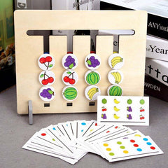 Wooden Four Color Matching Game, Learning and Educational Toys for Kids Age 2-6