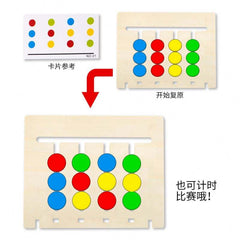 Wooden Four Color Matching Game, Learning and Educational Toys for Kids Age 2-6