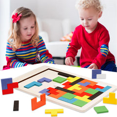 40 Pcs Wooden Russian Blocks intelligent puzzle