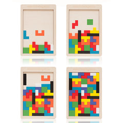 40 Pcs Wooden Russian Blocks intelligent puzzle